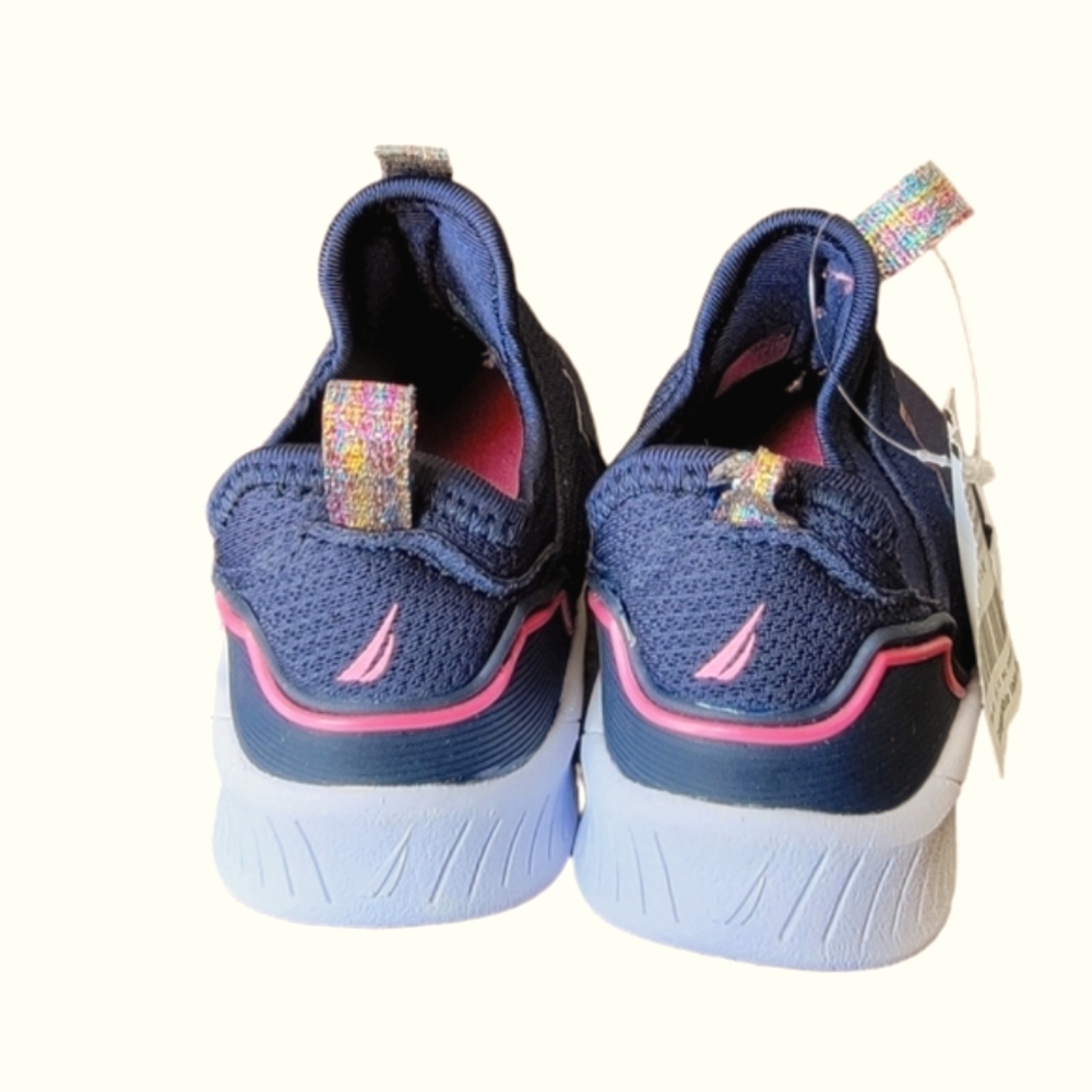 Nautica navy blue pull on sneaker shoes Size 9 mesh Coasters * - Picture 4 of 8